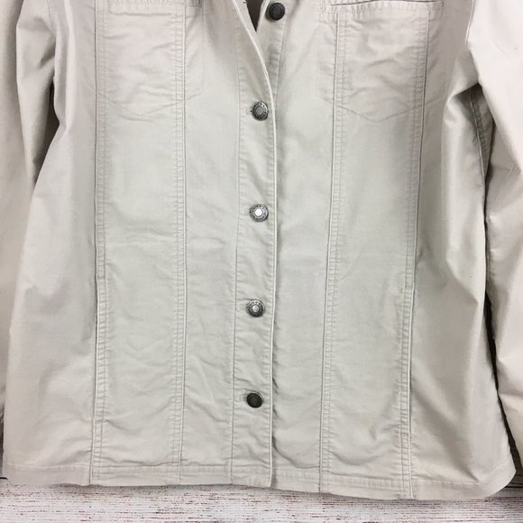 Chico's Tan Jacket Lightweight Corduroy Stretch Jacket Size 1 - Picture 5 of 12